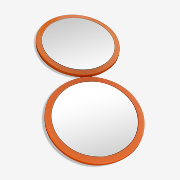 Orange 70's round mirrors