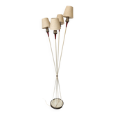 Maison Lunel "Muguet" floor lamp, René Mathieu, Royal Lumières, Paris, 4 lights, vintage, 1950s.