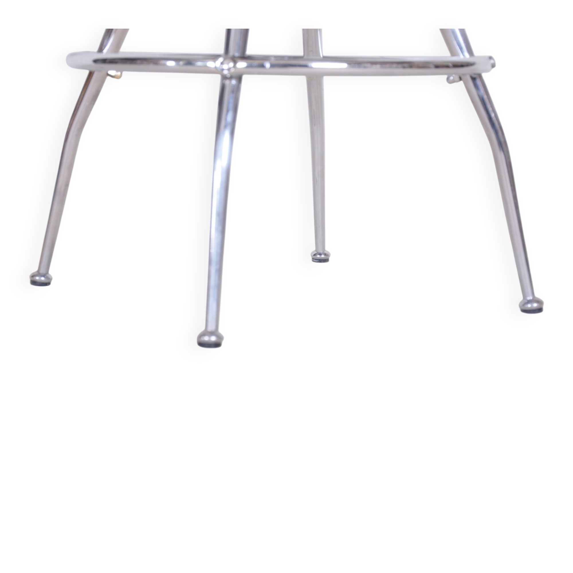 Tabouret de bar Bauhaus en chrome et cuir, années 1930