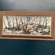 Oil on Swedish panel - "Forest in Winter" - Signed - Vintage and Framed
