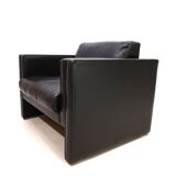 Fauteuil en cuir Knoll Studio Line par Jürgen Lange, 1970