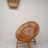 Vintage rattan armchair 1960