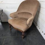 Fauteuil crapaud en acajou style Louis Philippe