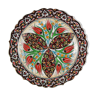 Hand painted turkish ceramic plate 12'' , traditional turkish iznik pottery platter