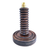 Pied de lampe bois massif par Charles Dudouyt