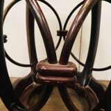 Round pedestal table in iron wood XX century