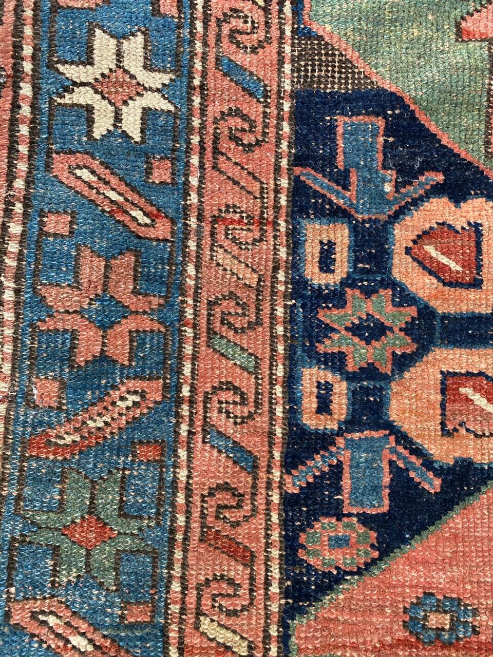 Pretty old Persian tribal Kurdish carpet 124x268 cm