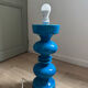 Vintage blue ceramic lamp