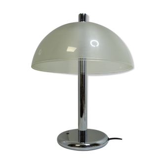 Lampe champignon design vintage métal chromé