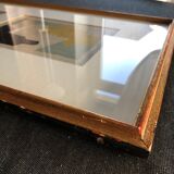 Abstract paintings under glass