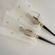 Pair of brass and plexiglass rockabilly rockabilly wall light