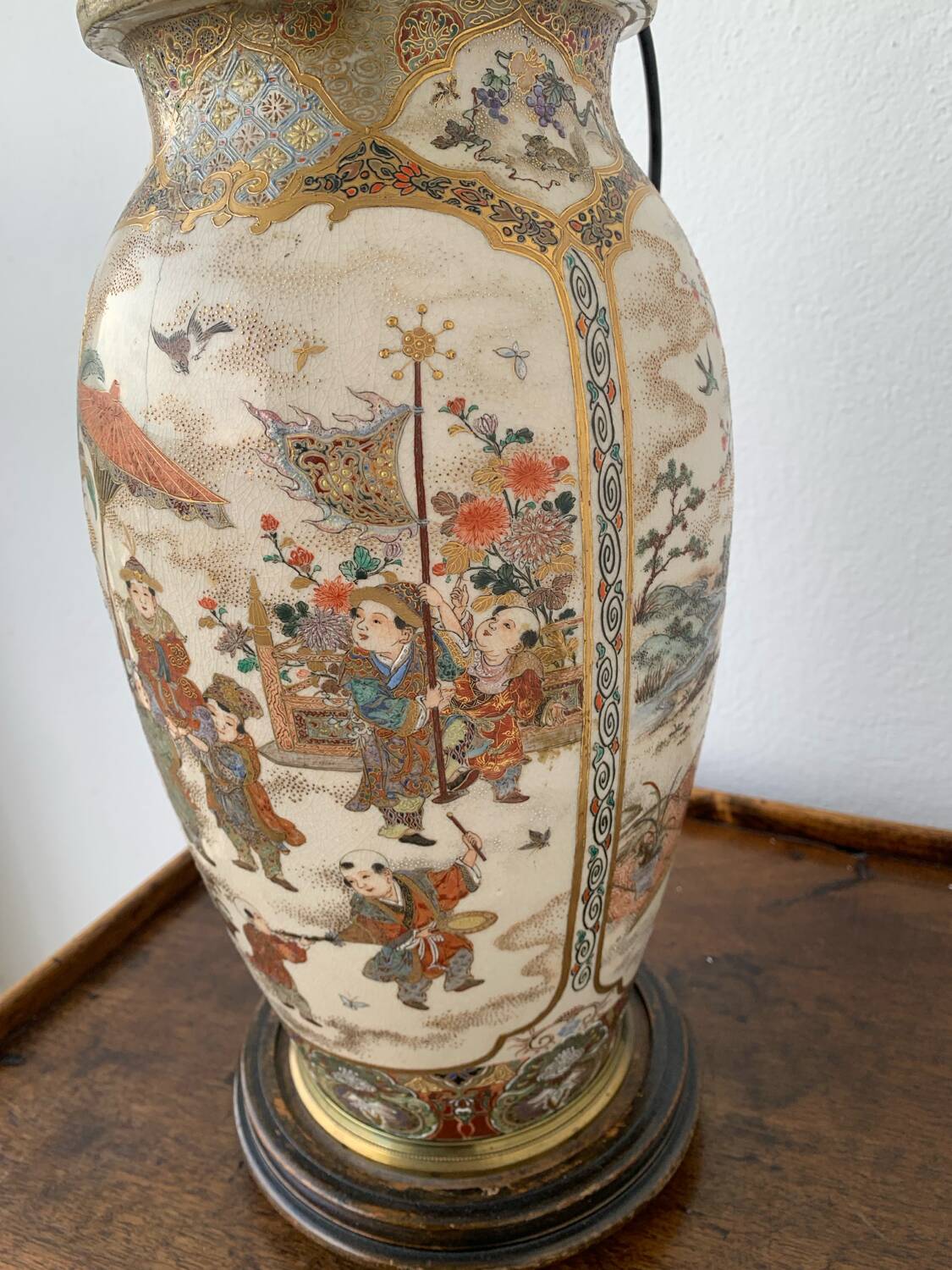 Japanese Satsuma lamp