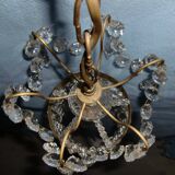 Petit lustre  "Rivière de diamants" en cristal blanc