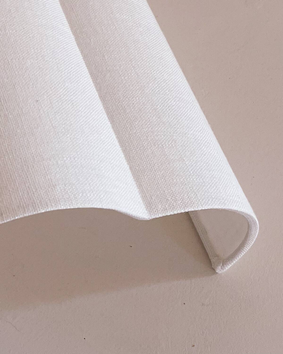 Pair of ecru linen wall lights