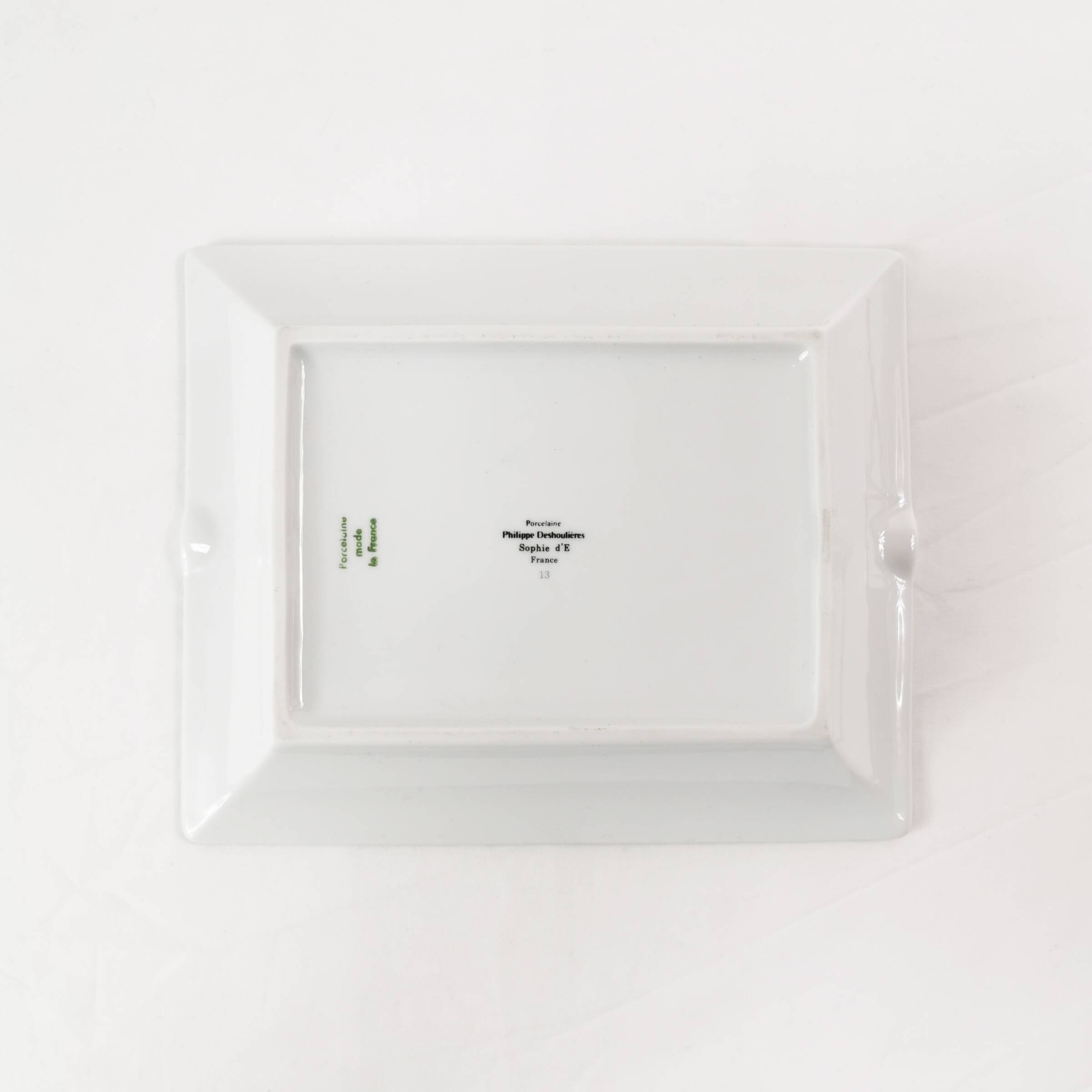 Porcelain cigar ashtray, Philippe Deshoulieres, France, 1980s.