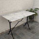 Cast iron and marble bistro table