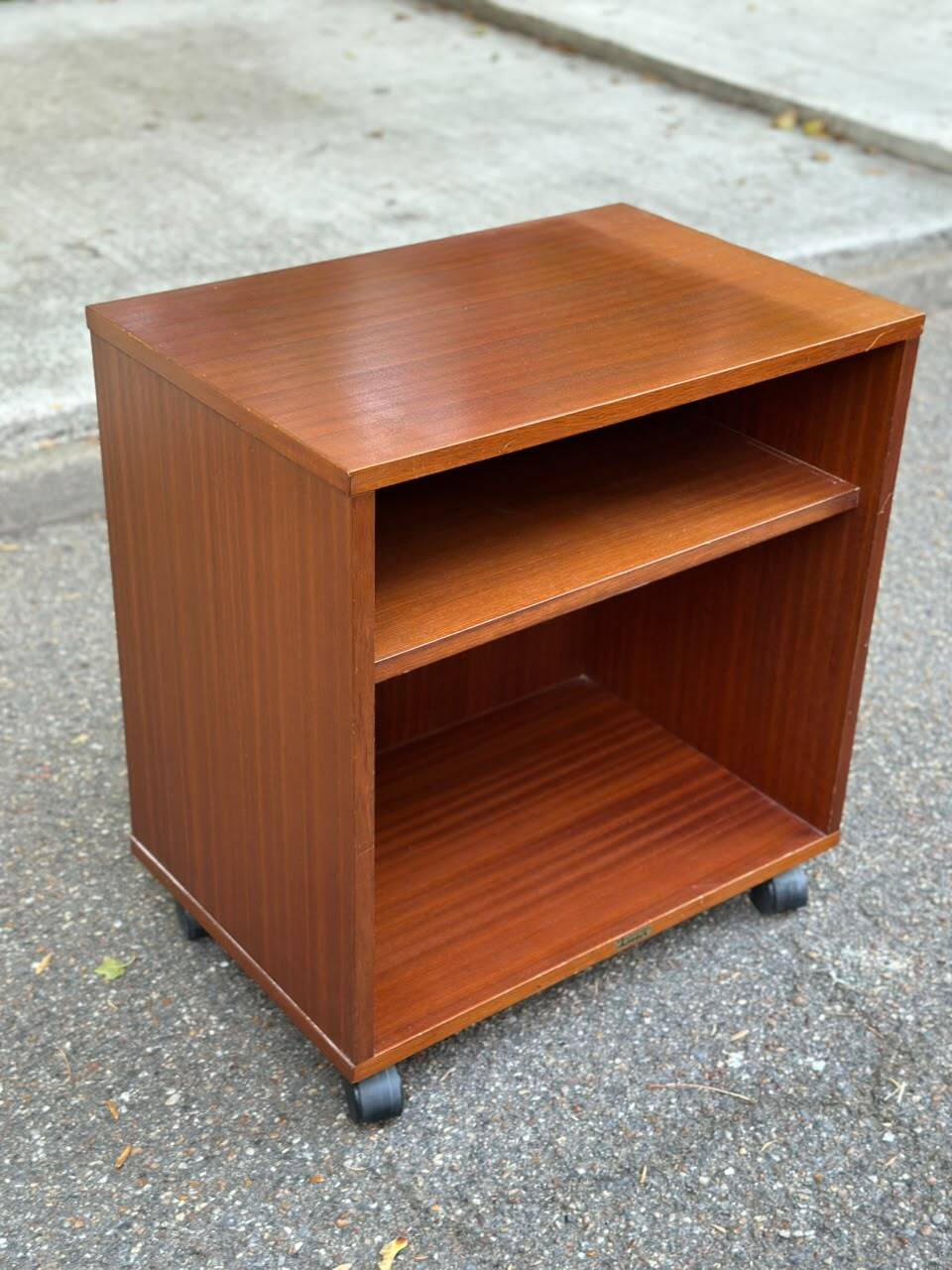 Scandinavian rolling side table LACOUR Paris Hi-Fi / Vinyls 1960
