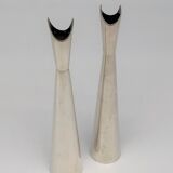 Pair of vases soliflore model "Cardinal", by Lino Sabbatini for Christofle, 1950s