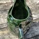 French ceramic dark green frog pitcher