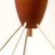 Lampe de plafond scandinave des années 1960 en teck