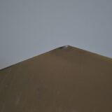 Art Deco serving dish in chrome metal with ebony handles.