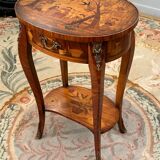 Coffee table in transition style marquetry
