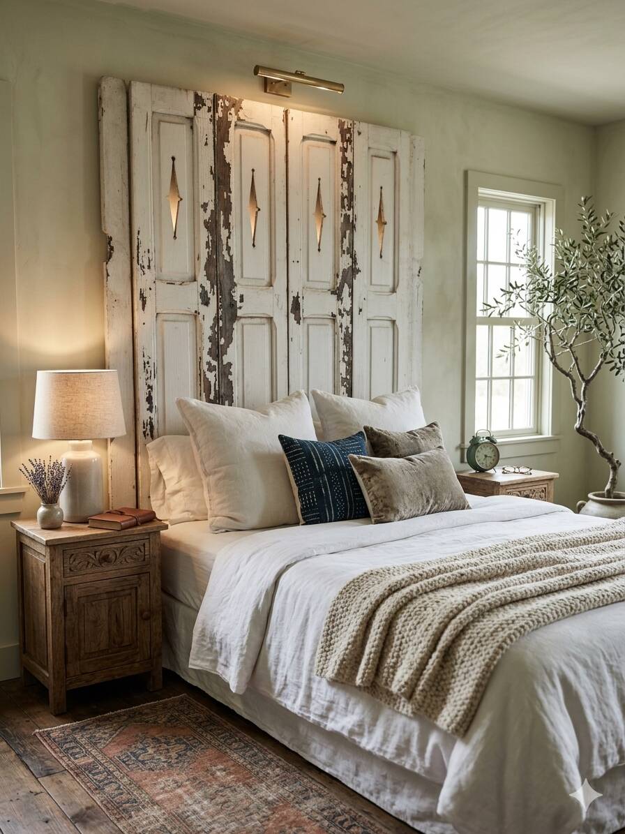 Pair of old shutters