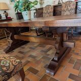Large monastery table in solid oak