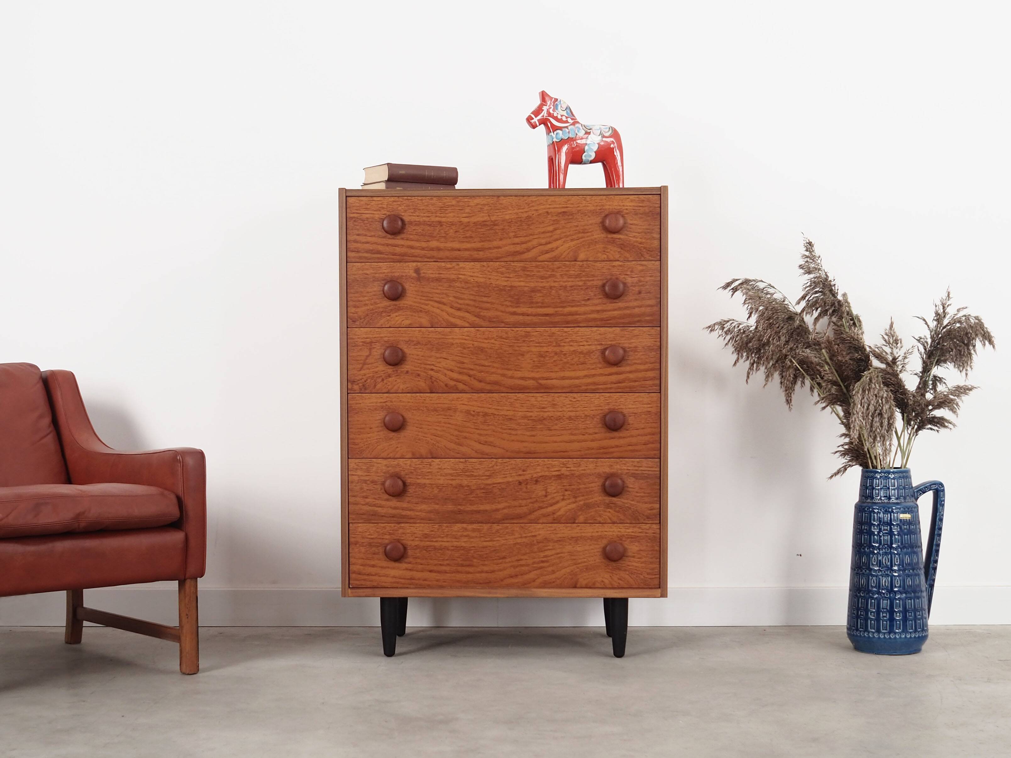 Teak chest of drawers, Danish design, 1960s, production: Denmark
