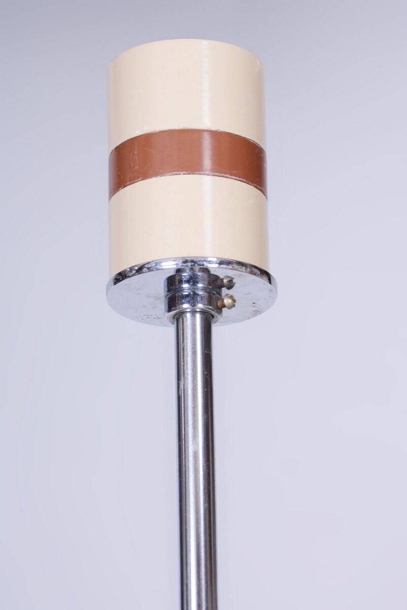 Mid-Century Chandelier in Chromed Steel and Glass from Drukov, Czech, 1970s