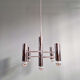 Geometric chandelier in chrome metal, design by Gaetano Sciolari, 1970.