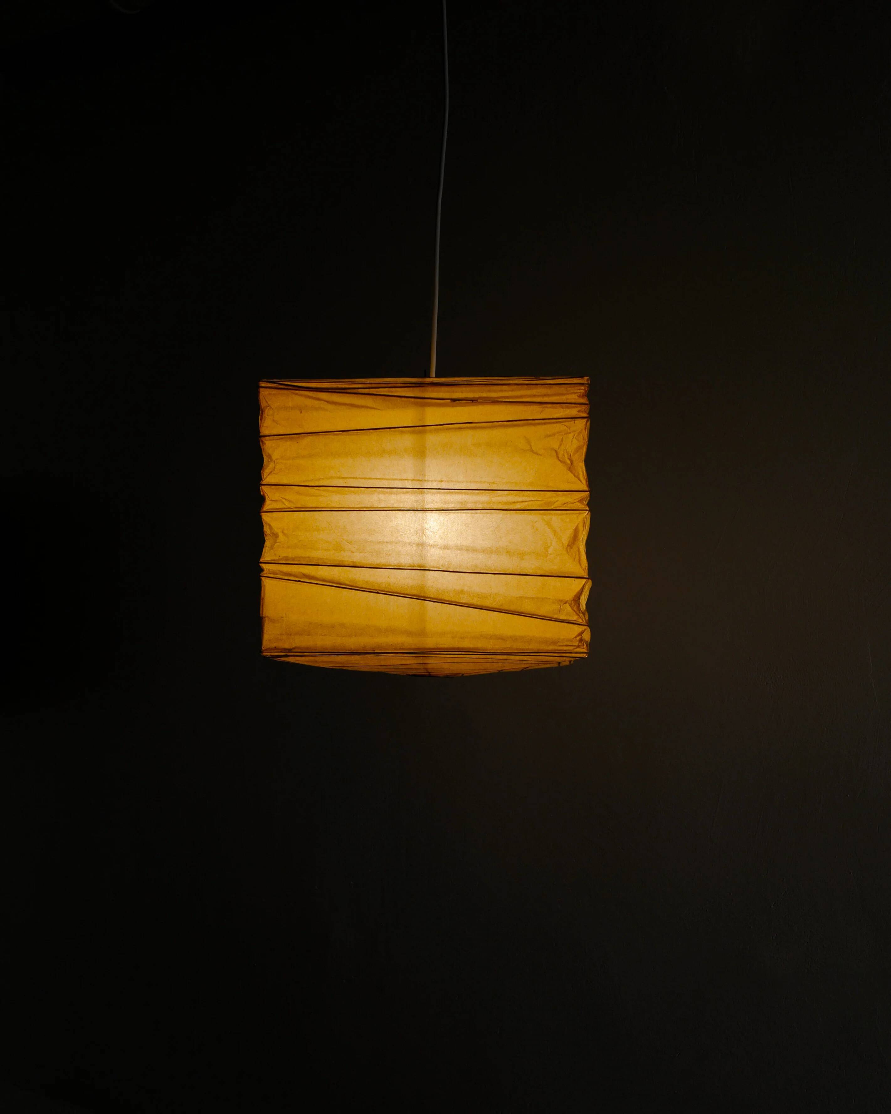 Vintage Mid Century "35X" Paper Pendant by Isamu Noguchi , 1970s