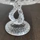 Large cut crystal bowl on a stand, swans – H 23 x Ø 20 cm – vintage