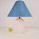 White Ceramic Palm Tree Table Lamp in the style of Serge Roche, 1970s