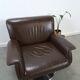 Brown leather swivel chair