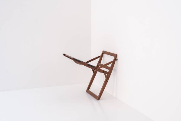 Tabouret pliant rare par Peter Hvidt & Orla Mølgaard-Nielsen pour Ludvig Pontoppidan, Danemark 1959
