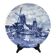 Dish faîence Delfts Holland blue shade Weisenbruch 33,5 cm