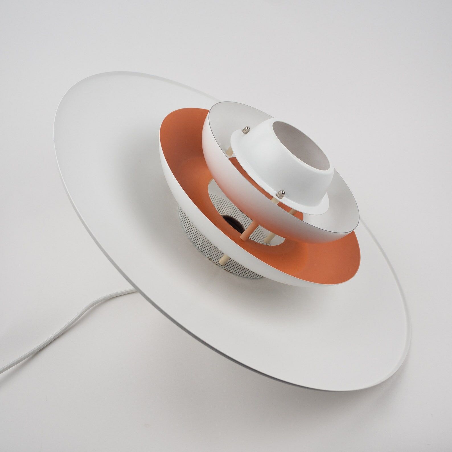 Danish vintage pendant lamp Sofie by Kurt Wiborg, Jeka, 1980s