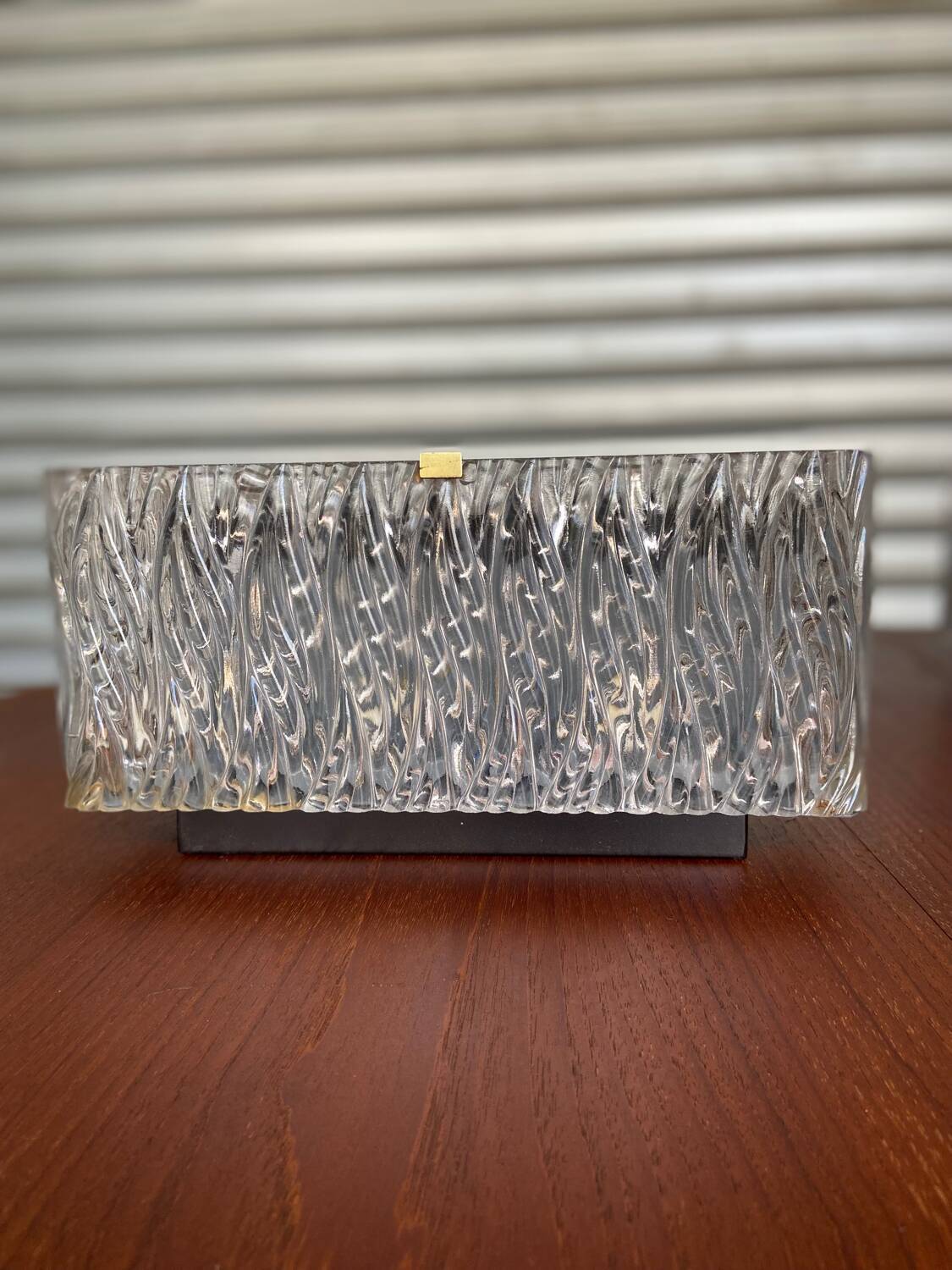 3 molded glass sconces 1950