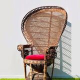 Fauteuil ' paon ' Emmanuelle XL. Vintage 70s