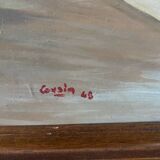 Village view signed Cousin from 1945
