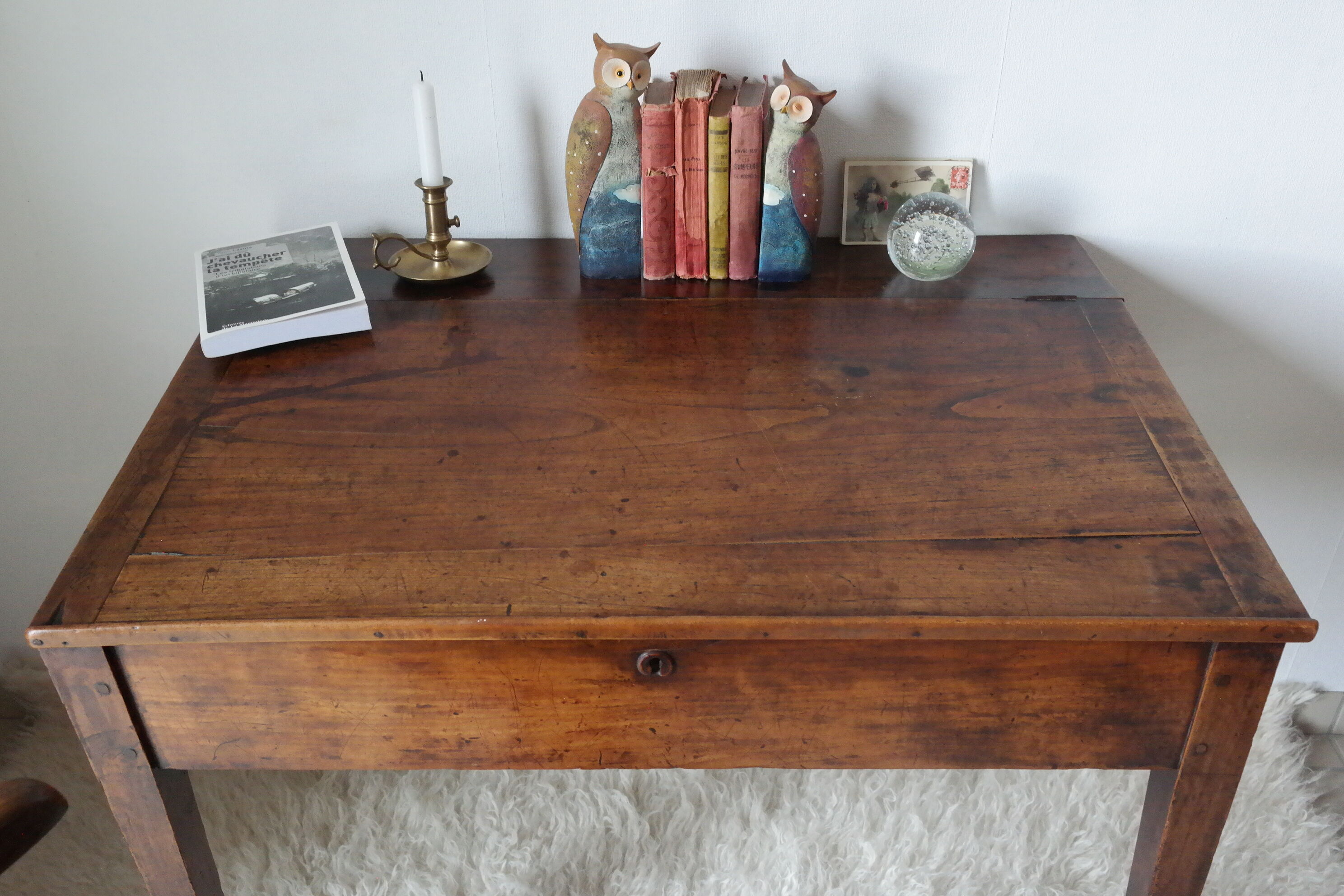 Old desk in walnut school master