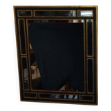 70s rectangular mirror in gilded wood