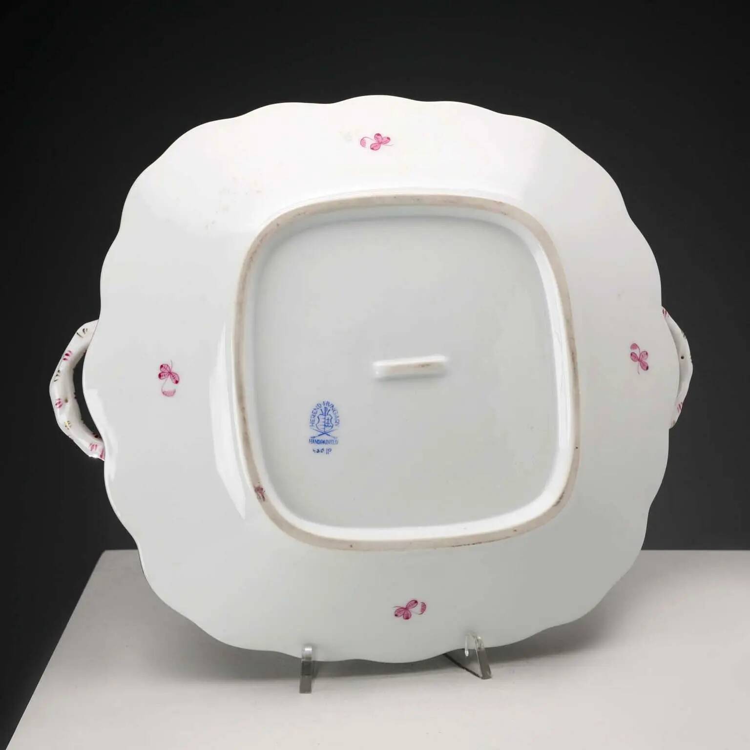 Antique porcelain plateau Herend Hungary 20th century