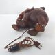 Magnificent vintage art deco elephant lamp 1940s 1950s in solid wood 40s 50s