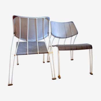 Pair of vintage HASSLO armchairs by Monika MULDER for Ikéa 1990