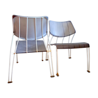 Pair of vintage HASSLO armchairs by Monika MULDER for Ikéa 1990