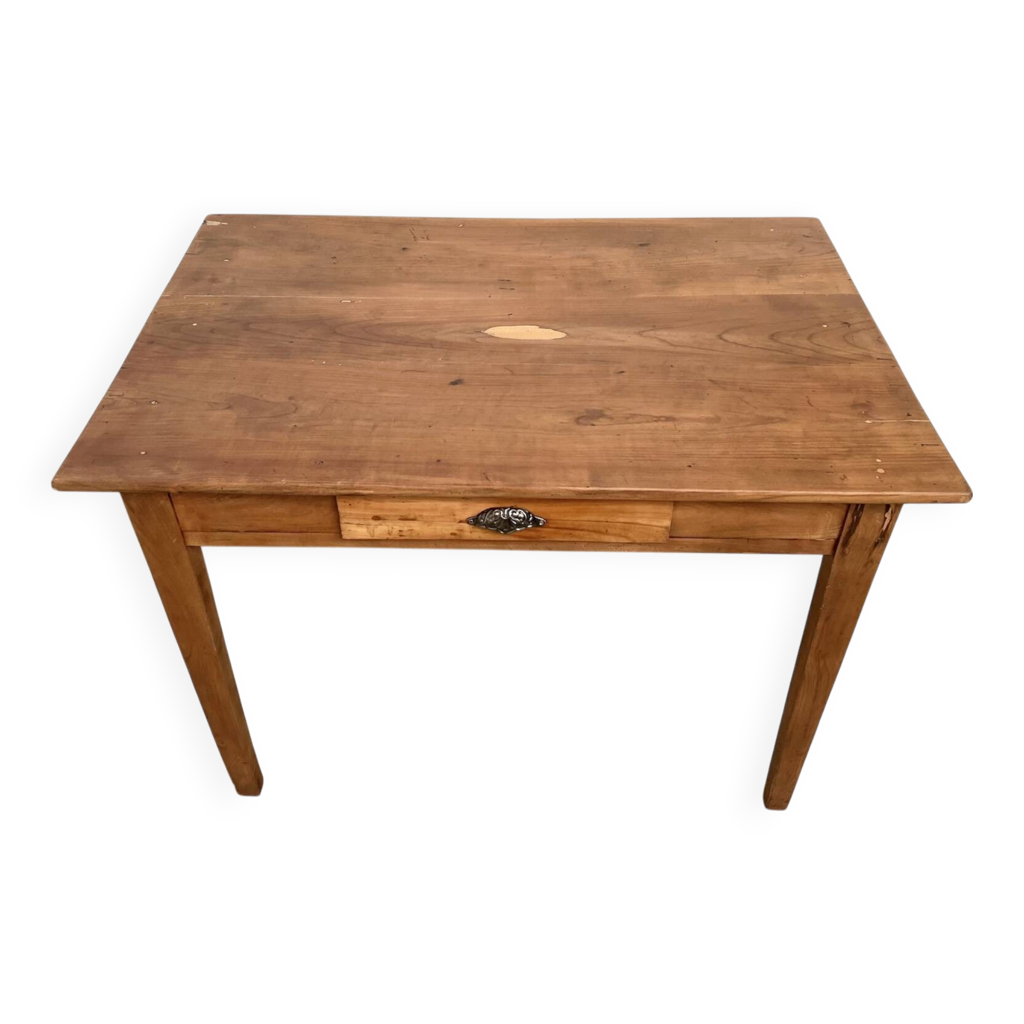 Solid cherry wood desk with spindle legs