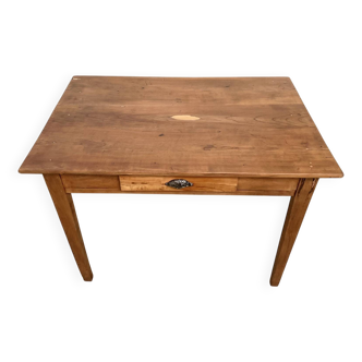 Solid cherry wood desk with spindle legs