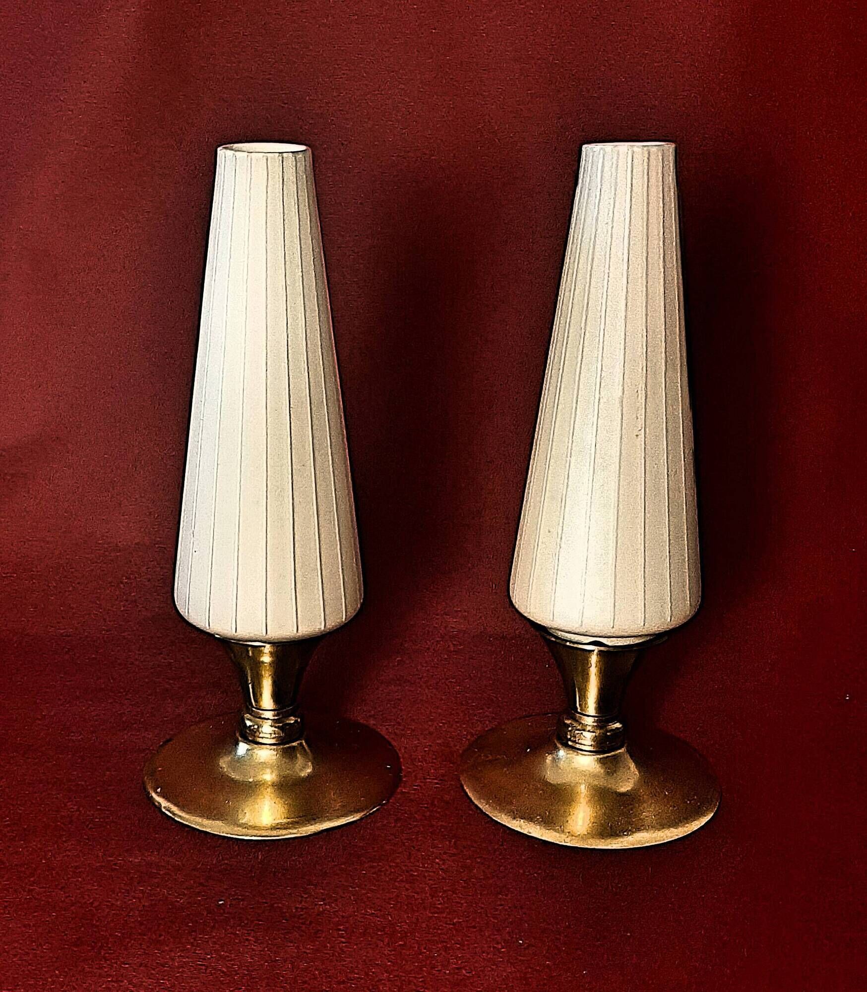 Pair of Mid Century Modern French lamps style from the 1950s